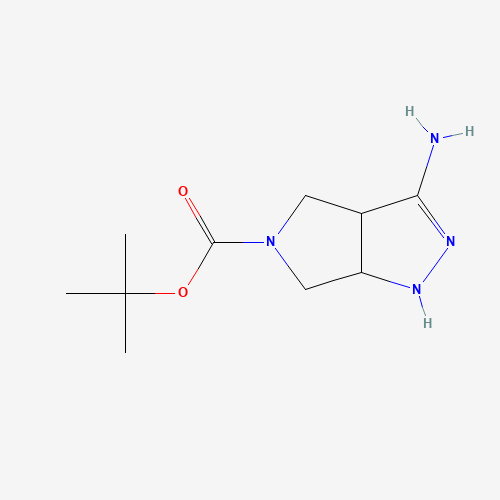 tert-butyl 3-amino-3a,4,6,6a-tetrahydropyrrolo[3,4-c]pyrazole-5(1H)-carboxylate (CAS: 952182-06-8) - Chemical Structure and Molecular Formula 