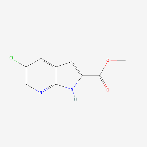 methyl 5-chloro-1H-pyrrolo[2,3-b]pyridine-2-carboxylate (CAS: 952182-19-3) - Chemical Structure and Molecular Formula 