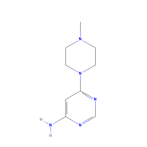 4-AMINO-6-(4-METHYL-1-PIPERAZINYL)PYRIMIDINE (CAS: 96225-96-6) - Chemical Structure and Molecular Formula 
