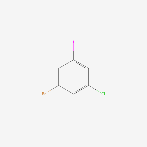 1-BROMO-3-CHLORO-5-IODOBENZENE (CAS: 13101-40-1) - Chemical Structure and Molecular Formula 