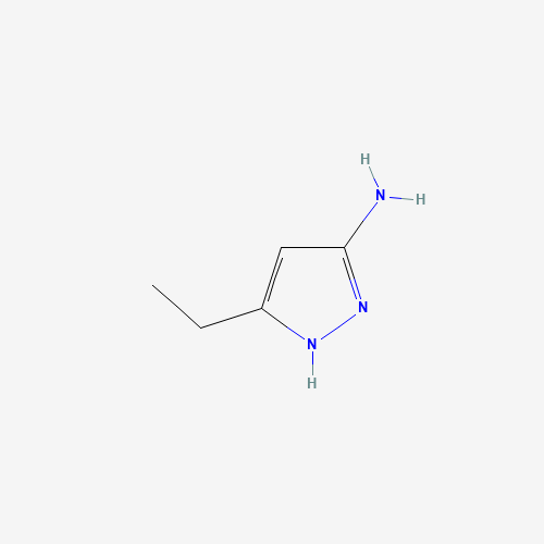 5-AMINO-3-ETHYL-1H-PYRAZOLE (CAS: 1904-24-1) - Chemical Structure and Molecular Formula 