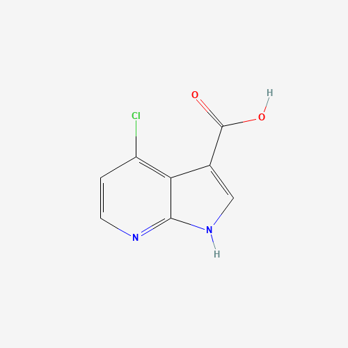 1H-Pyrrolo[2,3-b]pyridine-3-carboxylic  acid, 4-chloro- (CAS: 1000340-37-3) - Chemical Structure and Molecular Formula 