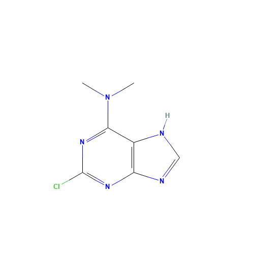 2-CHLORO-N,N-DIMETHYL-9H-PURIN-6-AMINE (CAS: 100960-20-1) - Chemical Structure and Molecular Formula 