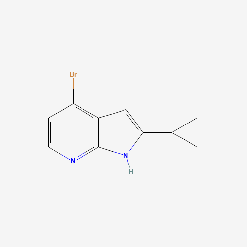 4-bromo-2-cyclopropyl-1H-pyrrolo[2,3-b]pyridine (CAS: 1014614-11-9) - Chemical Structure and Molecular Formula 