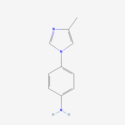 4-(4-Methyl-1H-imidazol-1-yl)benzenamine (CAS: 102791-87-7) - Chemical Structure and Molecular Formula 