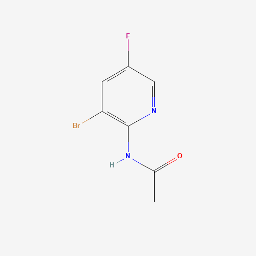 N-(3-Bromo-5-fluoropyridin-2-yl)acetamide (CAS: 1065074-95-4) - Chemical Structure and Molecular Formula 