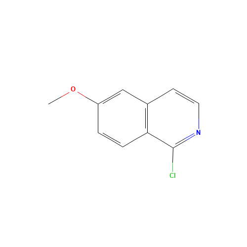 1-CHLORO-6-METHOXY-ISOQUINOLINE (CAS: 132997-77-4) - Chemical Structure and Molecular Formula 