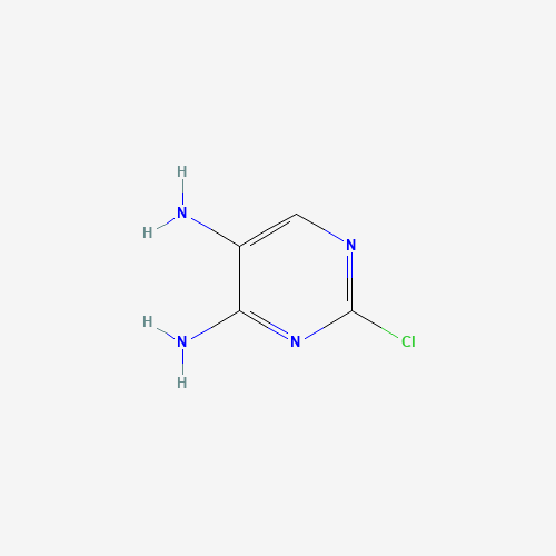 2-CHLORO-4,5-DIAMINOPYRIMIDINE (CAS: 14631-08-4) - Chemical Structure and Molecular Formula 