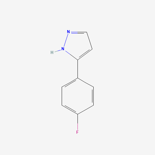 3-(4-Fluorophenyl)-1H-pyrazole (CAS: 154258-82-9) - Chemical Structure and Molecular Formula 