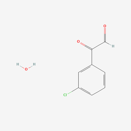 3-CHLOROPHENYLGLYOXAL HYDRATE (CAS: 177288-16-3) - Chemical Structure and Molecular Formula 