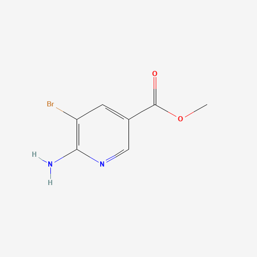 METHYL 6-AMINO-5-BROMONICOTINATE (CAS: 180340-70-9) - Chemical Structure and Molecular Formula 