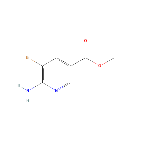 METHYL 6-AMINO-5-BROMONICOTINATE (CAS: 180340-70-9) - Chemical Structure and Molecular Formula 