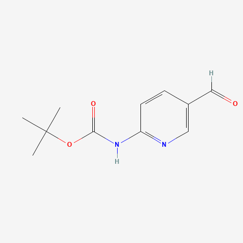 TERT-BUTYL (5-FORMYLPYRIDIN-2-YL)CARBAMATE (CAS: 199296-40-7) - Chemical Structure and Molecular Formula 