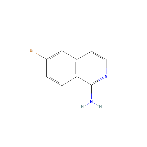 6-BROMOISOQUINOLIN-1-YLAMINE (CAS: 215453-26-2) - Chemical Structure and Molecular Formula 