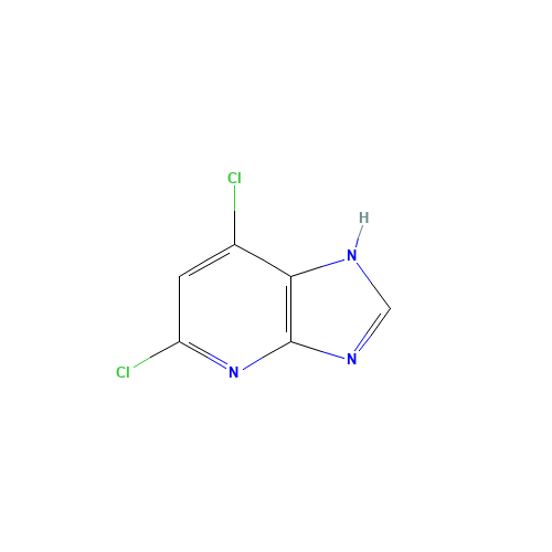 3H-Imidazo[4,5-b]pyridine,5,7-dichloro- (CAS: 24485-01-6) - Chemical Structure and Molecular Formula 