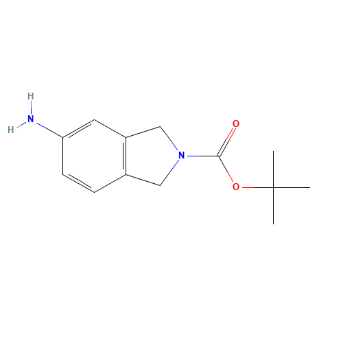 TERT-BUTYL 5-AMINOISOINDOLINE-2-CARBOXYLATE (CAS: 264916-06-5) - Chemical Structure and Molecular Formula 