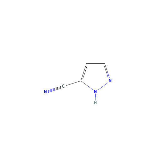 1H-PYRAZOLE-3-CARBONITRILE (CAS: 33064-34-5) - Chemical Structure and Molecular Formula 