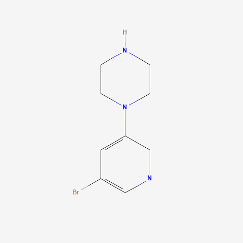 1-(5-Bromo-3-pyridyl)piperazine (CAS: 412347-30-9) - Chemical Structure and Molecular Formula 