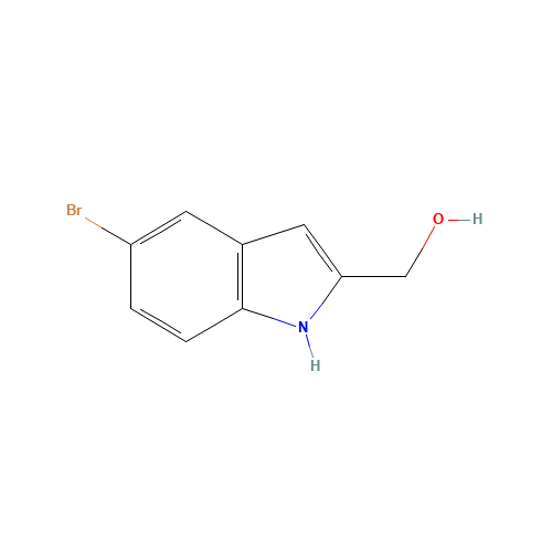 (5-BROMO-1H-INDOL-2-YL)METHANOL (CAS: 53590-48-0) - Chemical Structure and Molecular Formula 