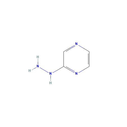 PYRAZIN-2-YL-HYDRAZINE (CAS: 54608-52-5) - Chemical Structure and Molecular Formula 