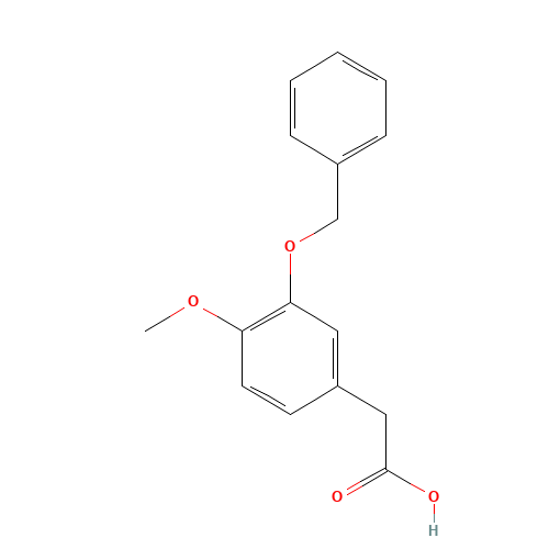 Benzeneacetic.acid,4-methoxy-3-(phenylmethoxy)- (CAS: 5487-33-2) - Chemical Structure and Molecular Formula 