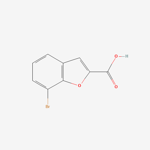 7-BROMO-1-BENZOFURAN-2-CARBOXYLICACID (CAS: 550998-59-9) - Chemical Structure and Molecular Formula 