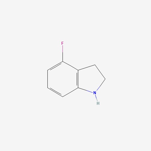 4-FLUORO-2,3-DIHYDRO-1H-INDOLE HYDROCHLORIDE (CAS: 552866-98-5) - Chemical Structure and Molecular Formula 