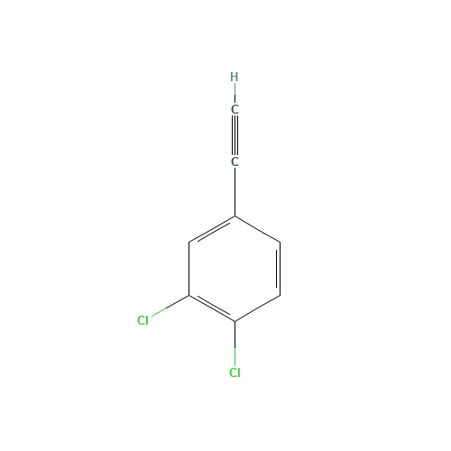 3,4-DICHLOROPHENYLACETYLENE (CAS: 556112-20-0) - Chemical Structure and Molecular Formula 