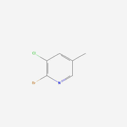 2-BROMO-3-CHLORO-5-PICOLINE (CAS: 65550-81-4) - Chemical Structure and Molecular Formula 