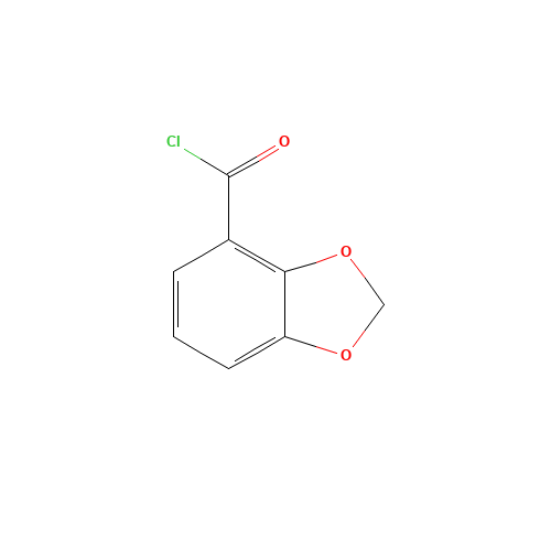 1,3-Benzodioxole-4-carbonyl chloride (9CI) (CAS: 66411-55-0) - Chemical Structure and Molecular Formula 
