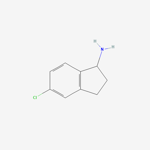 1H-INDEN-1-AMINE,5-CHLORO-2,3-DIHYDRO- (CAS: 67120-39-2) - Chemical Structure and Molecular Formula 