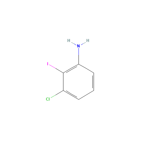 3-CHLORO-2-IODO-PHENYLAMINE (CAS: 70237-25-1) - Chemical Structure and Molecular Formula 