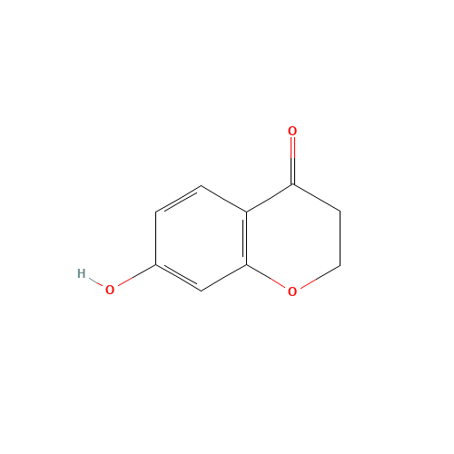4H-1-BENZOPYRAN-4-ONE,2,3-DIHYDRO-7-HYDROXY- (CAS: 76240-27-2) - Chemical Structure and Molecular Formula 