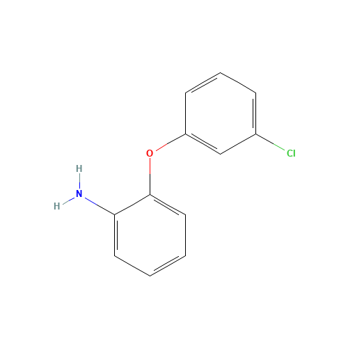 2-(3-CHLOROPHENOXY)ANILINE (CAS: 76838-73-8) - Chemical Structure and Molecular Formula 