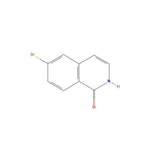 6-BROMO-2H-ISOQUINOLIN-1-ONE (CAS: 82827-09-6) - Chemical Structure and Molecular Formula 