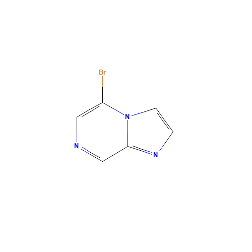 5-BROMOIMIDAZO[1,2-A]PYRAZINE (CAS: 87597-26-0) - Chemical Structure and Molecular Formula 