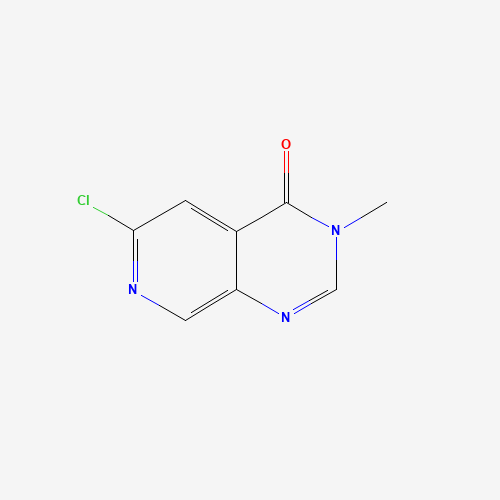 6-CHLORO-3-METHYLPYRIDO[3,4-D]PYRIMIDIN-4(3H)-ONE (CAS: 878743-46-5) - Chemical Structure and Molecular Formula 