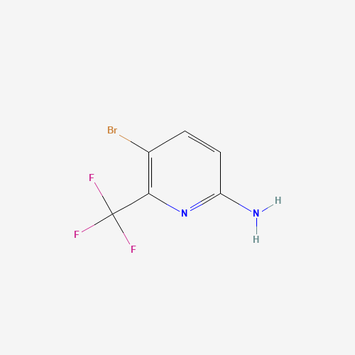 5-Bromo-6-trifluoromethyl-pyridin-2-ylamine (CAS: 882500-21-2) - Chemical Structure and Molecular Formula 