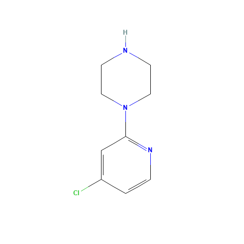 1-(4-CHLORO-PYRIDIN-2-YL)-PIPERAZINE (CAS: 885277-30-5) - Chemical Structure and Molecular Formula 