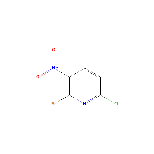 2-BROMO-6-CHLORO-3-NITROPYRIDINE (CAS: 91678-23-8) - Chemical Structure and Molecular Formula 