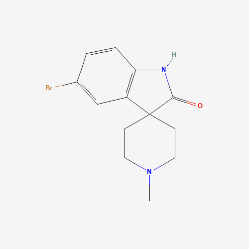 1,2-Dihydro-2-oxo-1'-methylspiro[5-bromo-3H-indole-3,4'-piperidine] (CAS: 920023-48-9) - Chemical Structure and Molecular Formula 