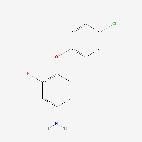 4-(4-CHLOROPHENOXY)-3-FLUOROANILINE (CAS: 946664-06-8) - Chemical Structure and Molecular Formula 