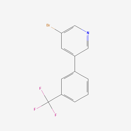 3-BROMO-5-(3-TRIFLUOROMETHYL-PHENYL)-PYRIDINE (CAS: 675589-94-3) - Chemical Structure and Molecular Formula 