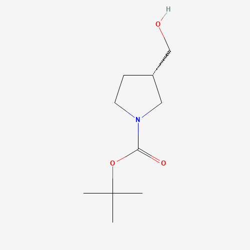 (S)-3-HYDROXYMETHYL-PYRROLIDINE-1-CARBOXYLIC ACID TERT-BUTYL ESTER (CAS: 199174-24-8) - Chemical Structure and Molecular Formula 