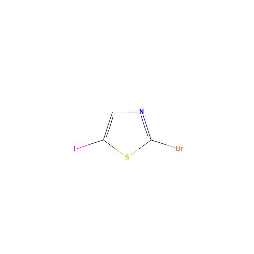 2-BROMO-5-IODOTHIAZOLE (CAS: 108306-63-4) - Chemical Structure and Molecular Formula 