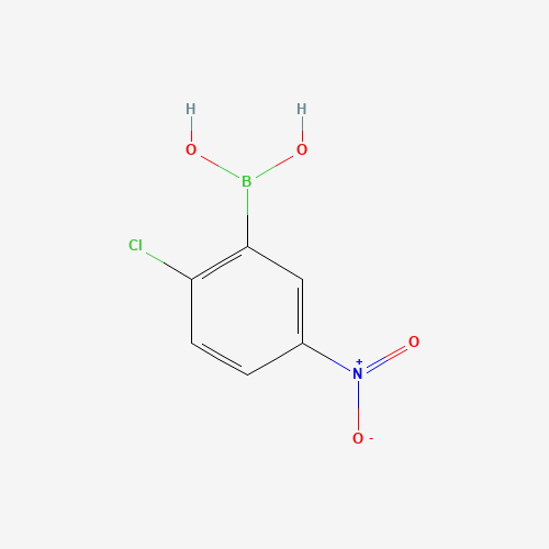 2-CHLORO-5-NITROBENZENEBORONIC ACID 97 (CAS: 867333-29-7) - Chemical Structure and Molecular Formula 