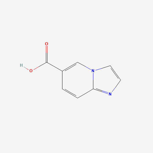 IMIDAZO[1,2-A]PYRIDINE-6-CARBOXYLIC ACID (CAS: 139022-25-6) - Chemical Structure and Molecular Formula 