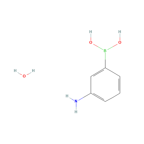 3-Aminophenylboronic acid monohydrate (CAS: 206658-89-1) - Chemical Structure and Molecular Formula 
