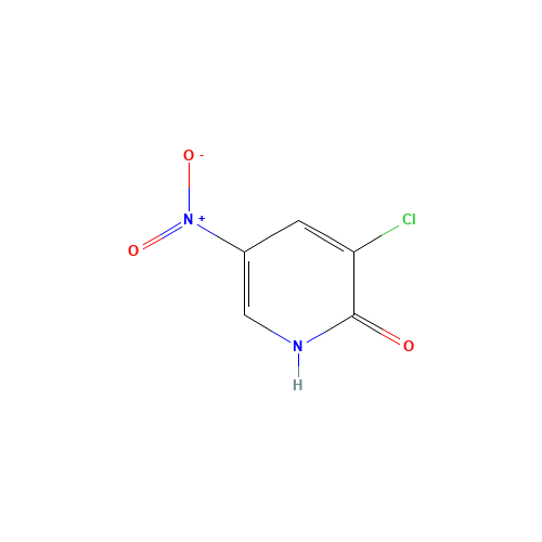3-CHLORO-2-HYDROXY-5-NITROPYRIDINE (CAS: 22353-38-4) - Chemical Structure and Molecular Formula 