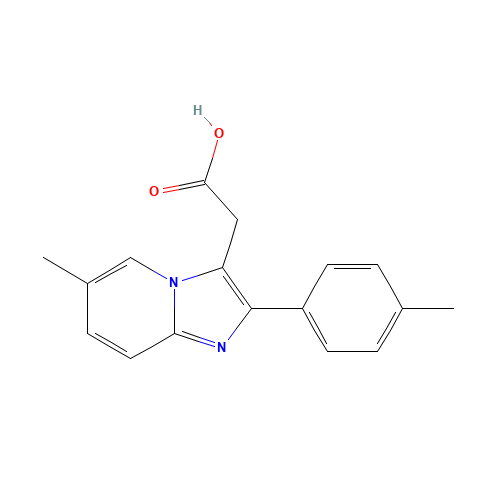 6-Methyl-2-(4-methylphenyl)imidazol[1,2-a]-pyridine-3-acetic acid (CAS: 189005-44-5) - Related Chemical Product